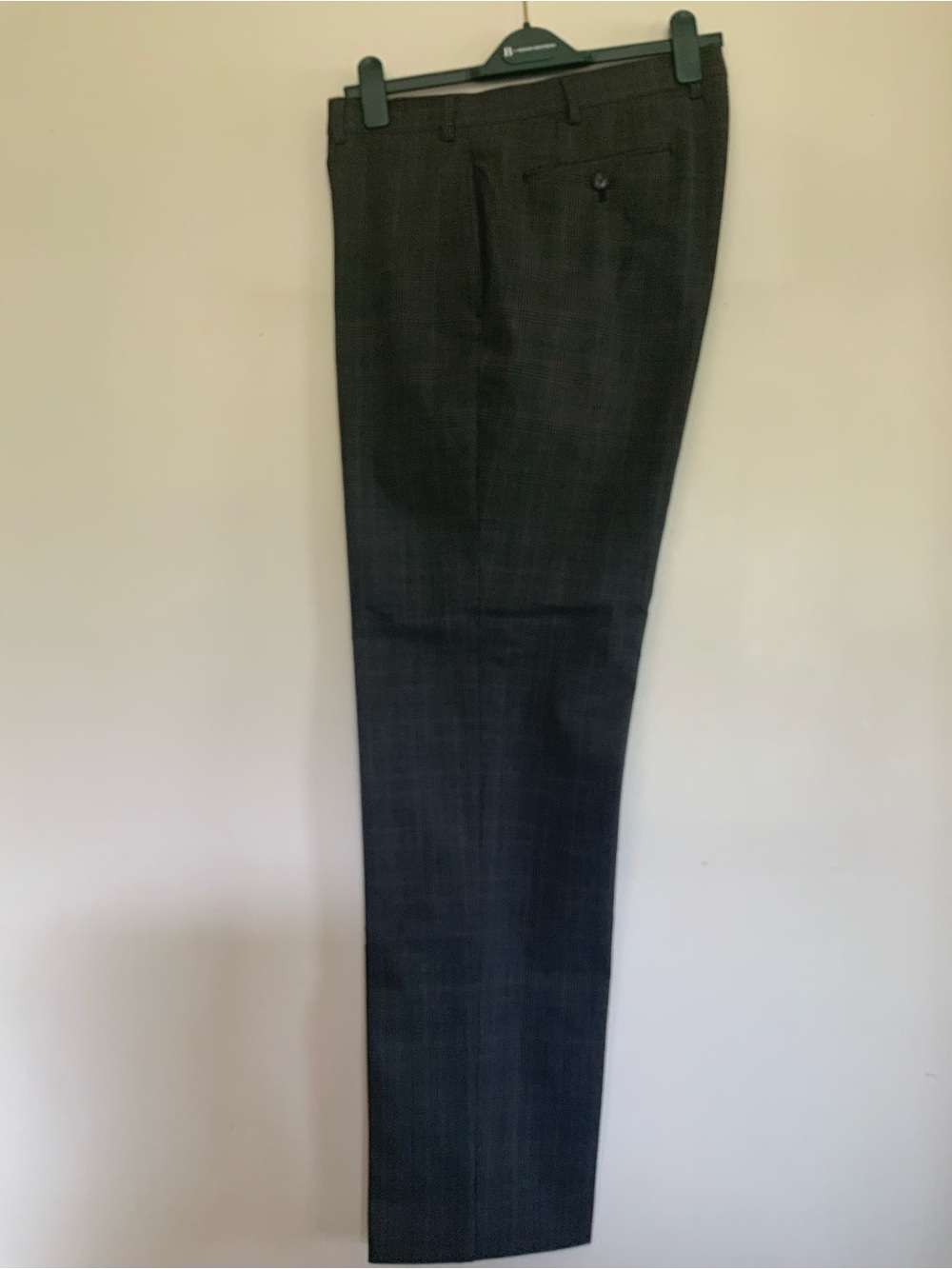 Michael Kors Dark Charcoal Plaid Dress Pants